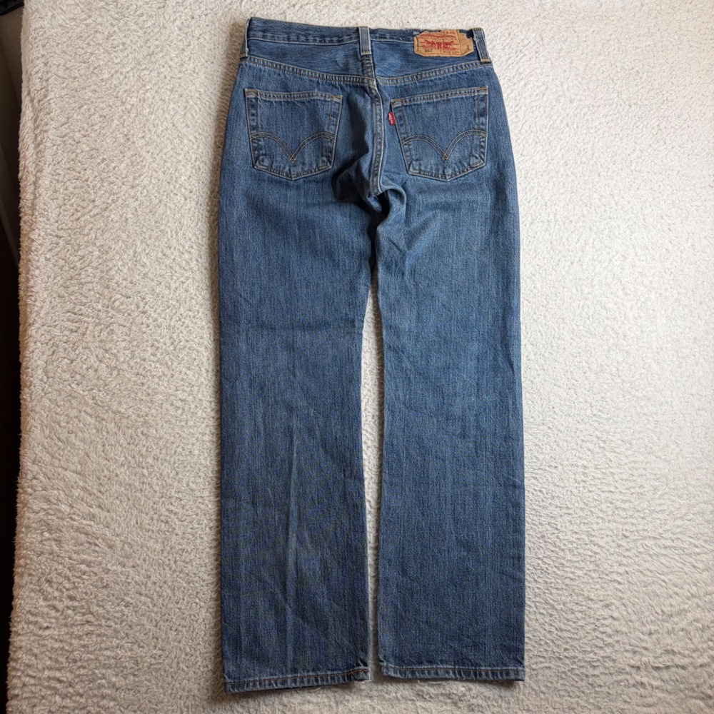 Levis 501 Y2K Original Straight Fit Blue Jeans Mens 30x30 Button Fly Medium Wash
